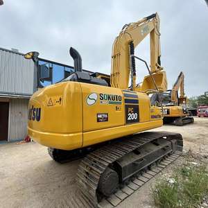 Excavatrice hydraulique Komatsu PC200 d'occasion en bon état Poids de fonctionnement de 20 tonnes Les composants principaux comprennent la pompe à moteur - Product Image 3