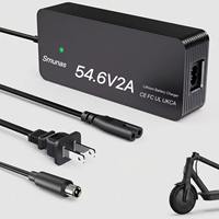 Cargador de Batería de 53.6V 54.6V 2A 2.3A con Certificación UL CE para Segway Ninebot XIAOMI Kukirin Super 73 Escooter Ebike, Batería de Litio de 48V