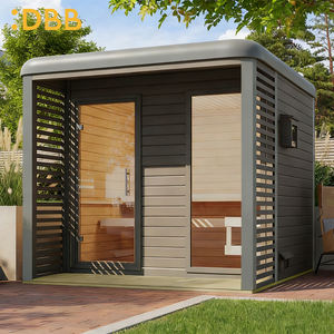 Sauna Infrarroja Clásica Cuadrada para Exteriores, Sauna Interior para 3-4 Personas, Sauna de Cedro Natural - Product Image 1