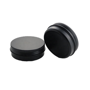 Round Metal Storage Tins Screw Cap Black White Gold Red Yellow Gift Craft <b>Containers</b> - Product Image 3