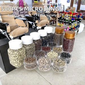 500 Piezas de Accesorios de Silicona para Extensiones de Cabello, Anillos/Eslabones/Cuentas de 5.0mm*3.0mm*3.0mm, Herramientas para Extensiones de Cabello - Product Image 3