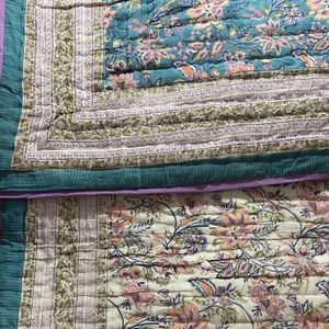 Edredón de Lujo con Diseño de Patchwork Tejido a Mano, Estilo Vintage, Tamaño Queen, Algodón Kantha, Manta Reversible Suave para Invierno, para Hotel - Product Image 1