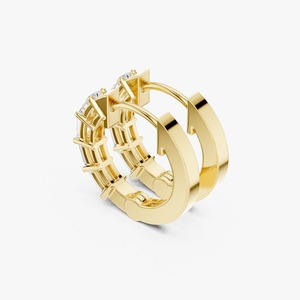 Boucles d'oreilles clous en diamant de qualité supérieure pour femmes, légères et confortables, idéales pour les occasions nuptiales et de soirée, disponibles à la vente - Product Image 3