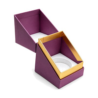 Boîte cadeau de luxe personnalisée pour bougie, boîte rigide à couvercle incliné, emballage de bougie parfumée avec insert doré pour cadeau de mariage