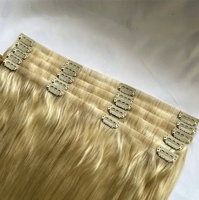 Extensiones de Cabello Humano Europeo Remy 100% Virgen, Doble Trama, Método Invisible Avanzado, con Clip, Precio de Fábrica