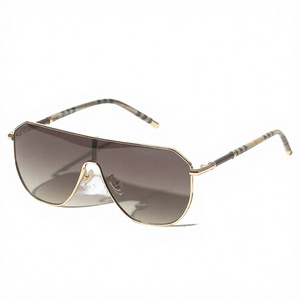 Luxury Unique Unisex Metal Frame Clear <b>Gradient</b> Lenses UV400 Protection Big Round One-Piece Travel Beach <b>Sunglasses</b> - Product Image 2