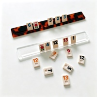 Supports de Mahjong de voyage en acrylique usinés CNC de précision multicolores OEM, ensemble de supports de Mahjong MINI écaille de tortue
