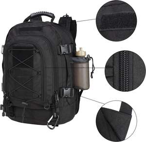 Mochila Táctica Oxford con Marco Externo de 45L, Mochila de Asalto de 3 Días de Gran Capacidad con Sistema Molle y Forro de Poliéster - Negra Deportiva - Product Image 4