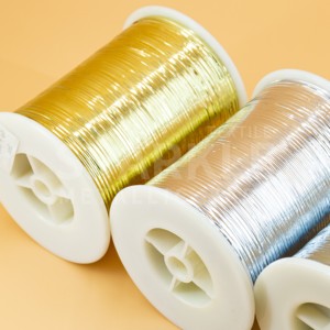 Hot Bán 12Micron 1/69 300G M Loại Kim Loại Sợi Ren Ribbon Thương Hiệu Khăn Thảm Bạc Đồng Đan Kim Loại Chủ Đề - Product Image 5