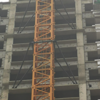 Grue à tour à plateforme plate Daewoo de marque MH de 6 tonnes, hauteur de levage 50 mètres, moteur et boîte de vitesses, 380V/50HZ, haute efficacité opérationnelle