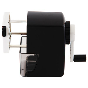 <span class=keywords><strong>Taille</strong></span>-crayons en métal de haute qualité, 1 pièce, type basique pour le bureau, machine à tailler les crayons à <span class=keywords><strong>manivelle</strong></span>, 2 couleurs, blanc et noir, haute qualité - Product Image 3