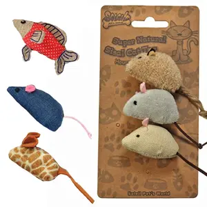 Peluche ripiene Cat Toy con Catnip Funny Kitty Cat Toy Animal Style Mouse Fish Snail Toy per Cat Playing