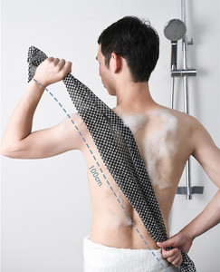 Toalla Exfoliante Corporal Larga de Fibra de Carbón, Estilo Coreano Moderno con Diseño de Cinturón para Sauna, Baño y Ducha - Product Image 4