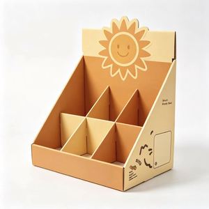 Kraft Paper Eco-Friendly Biodegradable Snack <b>Display</b> Stand Trapezoid Shape Recyclable Four Color Printing Die Cuts Self <b>Box</b> - Product Image 1