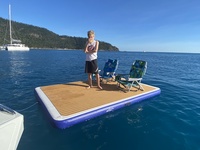 2020 nouveau Design personnalisé Air Dock 6 personnes gonflable eau flottant île plate-forme