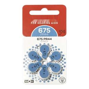 Pilas de aire-zinc tipo A675 para audífonos, alto rendimiento y larga duración, ideales para dispositivos auditivos. - Product Image 1