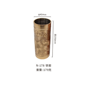 Manchon en cuivre sculpté WYX de 45 mm de diamètre, nouveau style chinois, pour couvrir les meubles de table, chaise et tabouret - Product Image 5