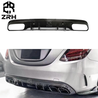 Kit de diffuseur de pare-chocs arrière en fibre de carbone pour diffuseur arrière de style Mercedes Benz C63 W205 FD