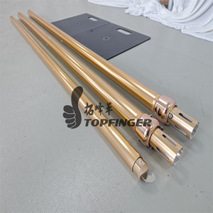Topfinger 2025 Cheap Price Customized Color & Logo Golden <b>Pipe</b> and Drape Wedding Adjustable Stage Aluminum Backdrop <b>Stand</b> - Product Image 5