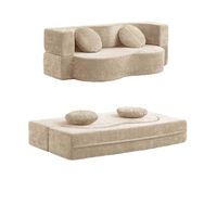 Canapé-lit convertible moderne à double usage pour 2 personnes, nouveau canapé en tissu compressé pour salon, rembourrage en éponge