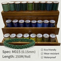 Fil de polyester ciré Nanmei Plus M15, 250 m/rouleau