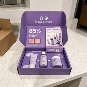Baume pour les mains, soin de la peau, emballage personnalisé pour e-commerce, boîte à lettres auto-scellante en carton ondulé E, emballage personnalisé - Product Image 4
