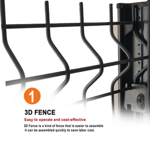 Valla de malla de alambre de hierro para jardín, panel de valla soldado curvado en 3D, recubierto de PVC, resistente a la oxidación, de 8 pies, para piscinas y aeropuertos al aire libre - Product Image 5