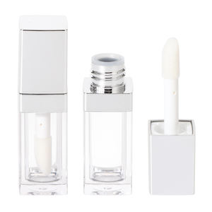 Conteneur de gloss à lèvres transparent carré de 9 ml, applicateur à gros pinceau, emballage de <span class=keywords><strong>blush</strong></span> liquide, tube d'huile à lèvres avec <span class=keywords><strong>surface</strong></span> d'impression à l'écran - Product Image 5