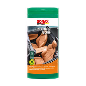 Lingettes de soin du cuir de qualité garantie, boîte de 25 pièces, nettoyage et entretien doux pour le cuir automobile - Product Image 1