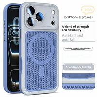 Coque antichoc rigide avec protection magnétique pour objectif et dissipateur de chaleur en maille pour iPhone 18 17 16 ProMax 15 14 Plus 13 12