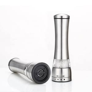 Ensemble <span class=keywords><strong>Moulin</strong></span> à épices et à poivre en acrylique électrique automatique en acier inoxydable et <span class=keywords><strong>moulin</strong></span> à sel pour accessoires de cuisine en vente en ligne sur <span class=keywords><strong>Amazon</strong></span> - Product Image 3