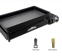 Réchaud à gaz portable avec gril, brûleur à cassette au butane, barbecue extérieur pour camping, pique-nique, fête, randonnée, voyage