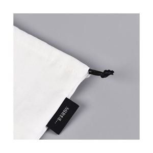 Recyclable Cotton Drawstring <b>Bag</b> with Rope Handle and Hook & Loop Closure-Customizable Size Travel Outdoor Shopping <b>Bag</b> - Product Image 5