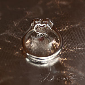 อื่นๆซีรีส์อื่นๆ แหวนพลอยวินเทจประดับเงิน 925 ประดับโกเมนคิวบิกเซอร์โคเนียสำหรับวันครบรอบของผู้หญิง - Product Image 1