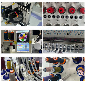 Marca Yinghe, máquina de bordado automática de ordenador de 9 agujas de un solo cabezal, precio para tres funciones, gorra plana y camiseta - Product Image 2