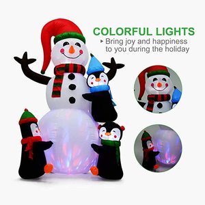 In Stock Inflatable Outdoor Sitting Inflated Large Snow Man <strong>Winter</strong> Yard Luminous Christmas Decorations <strong>Snowman</strong> - Product Image 6