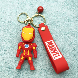 Porte-clés personnalisé adorable de dessin animé Marvel Captain America Spider-Man, pendentif en forme de poupée 3D, porte-clés <span class=keywords><strong>cool</strong></span>, accessoire pour sac, cadeau, porte-clés - Product Image 2