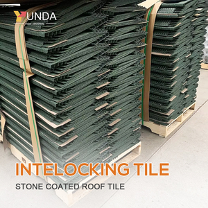 Cường độ cao đá tráng kim loại mái ngói 0.45mm lồng vào nhau màu lợp bệnh zona cho Nhà kho - Product Image 2