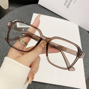 人気の新しいアンチブルーライトキャットアイ大型フレームフラットレンズ眼鏡女性の顔をよりスリムにメイクアップ - Product Image 5