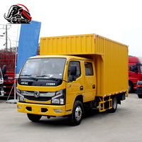 Camionnette de fret fermée Dongfeng Captain 126HP 3,5 tonnes, double cabine 4x2