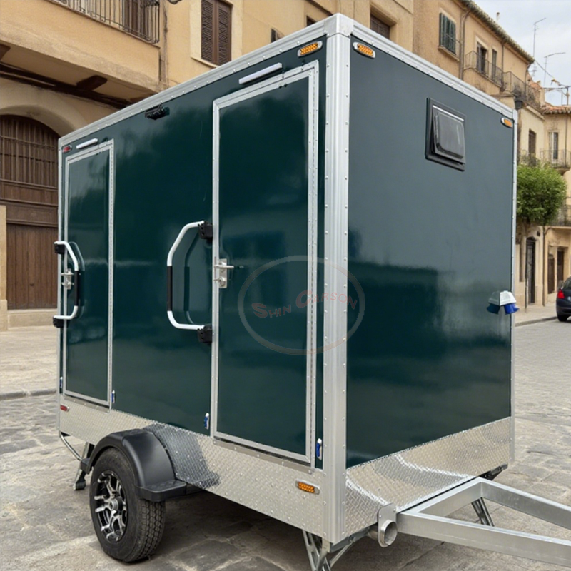 Luxury Portable Toilet Trailer Mobile Restroom