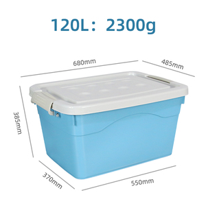 Boîte de rangement en plastique moulé par injection, design moderne, grande capacité (20L, 80L, 120L), service de découpe, pour vêtements, jouets et articles divers de chambre à coucher - Product Image 5