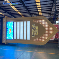 Panneau publicitaire extérieur personnalisé autoportant, écran vidéo LED à pixels, boîte à lumière LED en acrylique pour la publicité commerciale