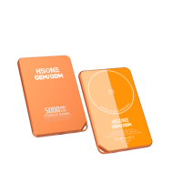 HSONE F15 L148B, Batería Externa Magnética Ultra Delgada de 7.3mm, de Polímero de Litio, con Orificio para Colgar, Carga Rápida Inalámbrica PD de 15W, LED