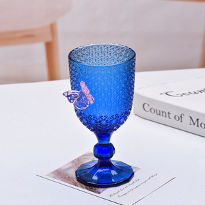 Nouveau <span class=keywords><strong>Verre</strong></span> à Vin <span class=keywords><strong>Rouge</strong></span> Classique en <span class=keywords><strong>Verre</strong></span> Gaufré Haut de Gamme, Design Papillon, Sans Anse, Sans Couvercle, pour Usage Domestique et Banquets - Product Image 6