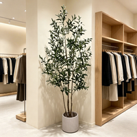 Arbre d'olivier artificiel vert de 180 cm, plante décorative avec fruits d'olivier, accessoires de décoration pour intérieur, bureau, hôtel, maison