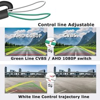 Smartour AHD 1080P trajectoire grand Angle de recul caméra de recul de voiture Vision nocturne lentille Fisheye dorée aide à l'inversion