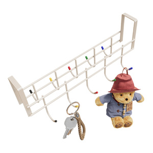 Porta llaves y <span class=keywords><strong>toallero</strong></span> <span class=keywords><strong>de</strong></span> doble cara, colorido, <span class=keywords><strong>de</strong></span> hierro, <span class=keywords><strong>para</strong></span> colgar sobre la puerta, sin perforaciones, <span class=keywords><strong>para</strong></span> dormitorio o <span class=keywords><strong>baño</strong></span>. - Product Image 5