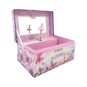 Boîte à musique à manivelle Yiyu, écologique, lavable, miroir rotatif pour bijoux, papier décoratif, mignonne, pour filles, décoration d'intérieur, cadeau, OEM personnalisé - Product Image 1