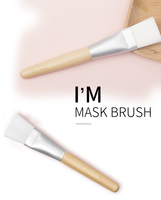 Pinceaux de maquillage cosmétiques Kabuki écologiques à étiquette privée, logo personnalisé, argile, boue, vegan, pinceau pour masque facial unique pour le maquillage